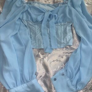 SHEIN Sky Blue Casual Top
